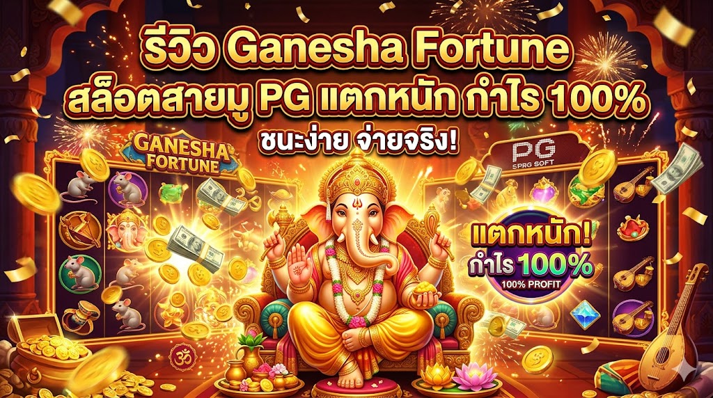 รีวิว Ganesha Fortune สล็อตสายมู PG แตกหนัก กำไร 100%