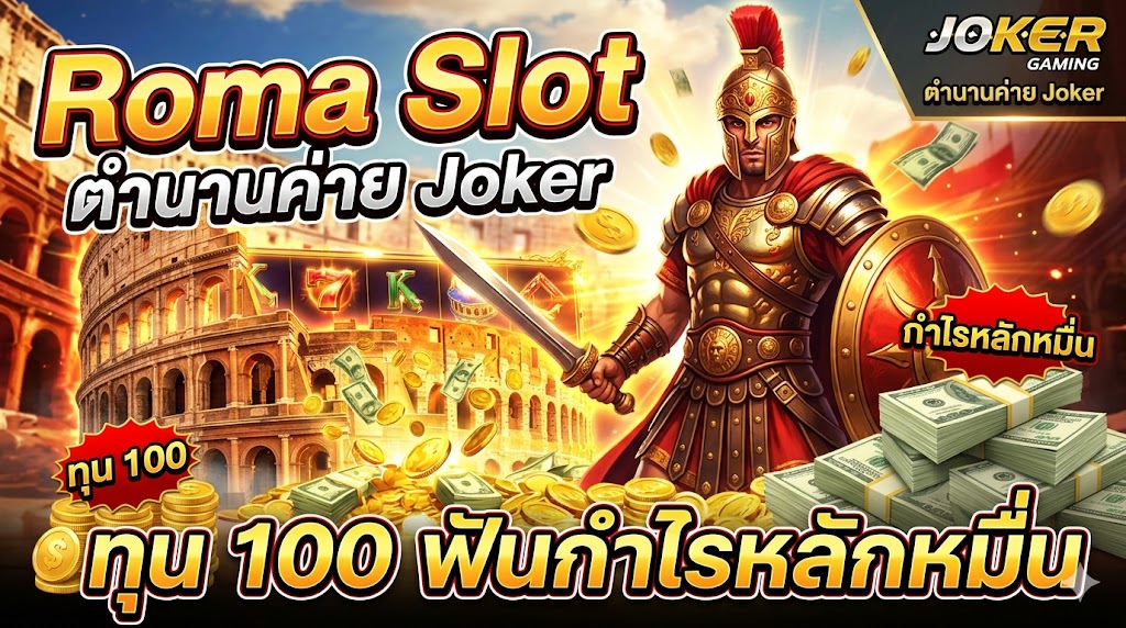 รีวิว Roma Slot ตำนานค่าย Joker ทุน 100 ฟันกำไรหลักหมื่น