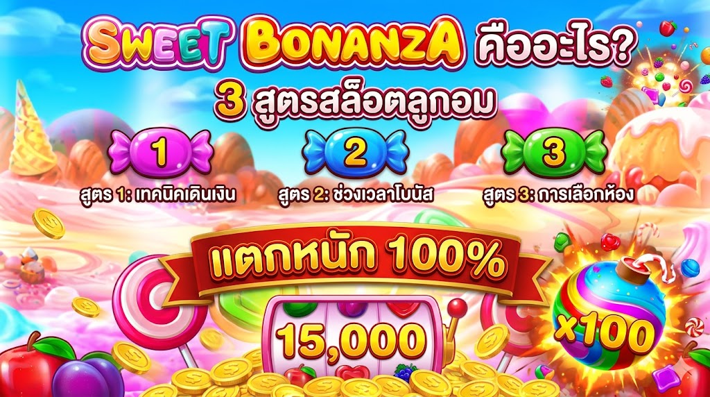 Sweet Bonanza คืออะไร? 3 สูตรสล็อตลูกอม แตกหนัก 100%