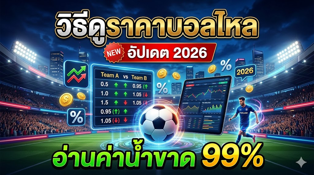 วิธีดูราคาบอลไหล อัปเดต 2026 อ่านค่าน้ำขาด 99%
