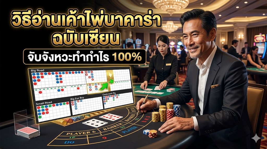 วิธีอ่านเค้าไพ่บาคาร่า ฉบับเซียน จับจังหวะทำกำไร 100%