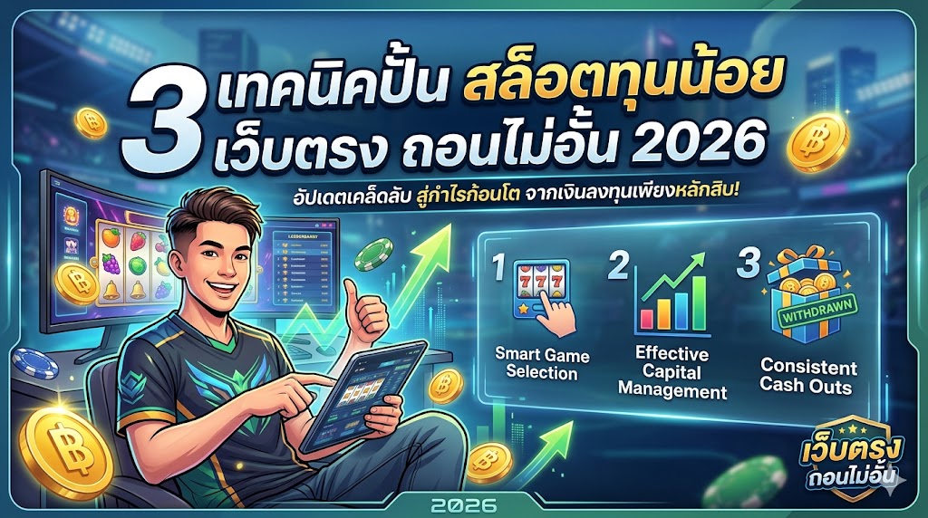 3 เทคนิคปั้น สล็อตทุนน้อย เว็บตรง ถอนไม่อั้น 2026