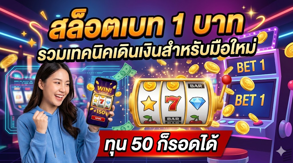 สล็อตเบท 1 บาท รวมเทคนิคเดินเงินสำหรับมือใหม่ทุน 50 ก็รอดได้