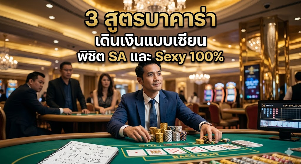 3 สูตรบาคาร่า เดินเงินแบบเซียน พิชิต SA และ Sexy 100%