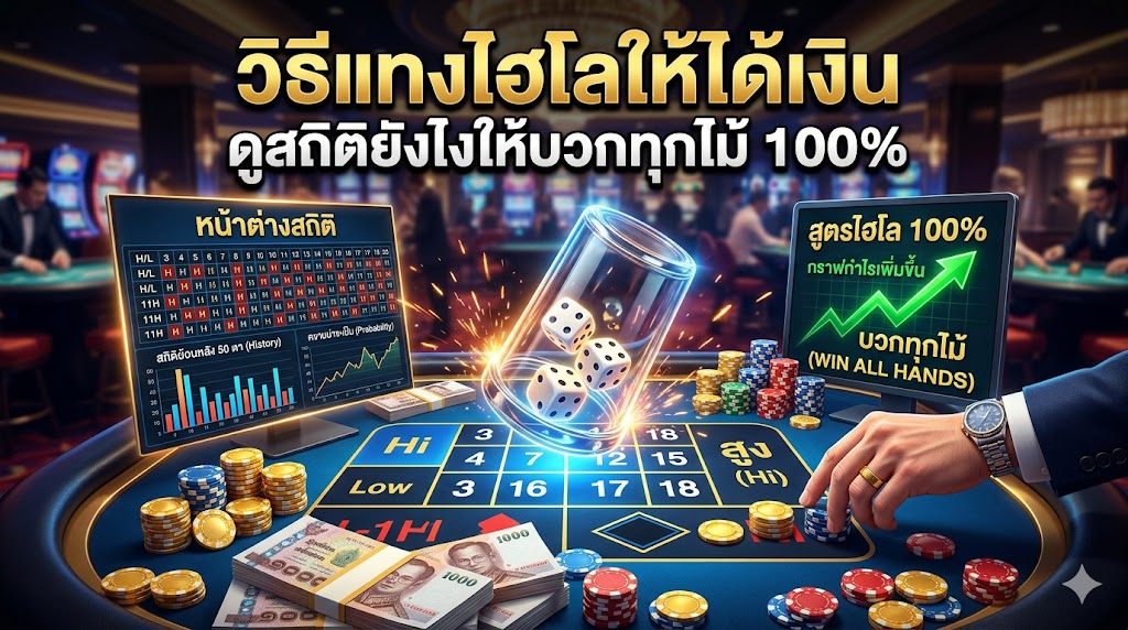 วิธีแทงไฮโลให้ได้เงิน ดูสถิติยังไงให้บวกทุกไม้ 100%