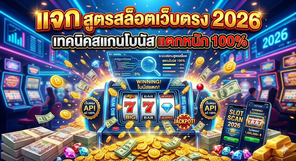 แจก สูตรสล็อตเว็บตรง 2026 เทคนิคสแกนโบนัส แตกหนัก 100%