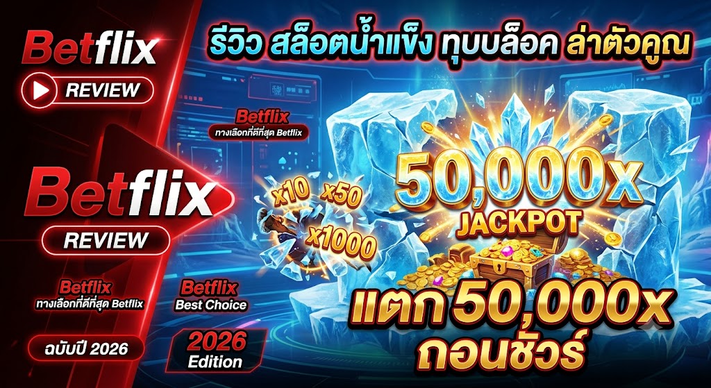 รีวิว สล็อตน้ำแข็ง ทุบบล็อค ล่าตัวคูณ แตก 50,000x ถอนชัวร์
