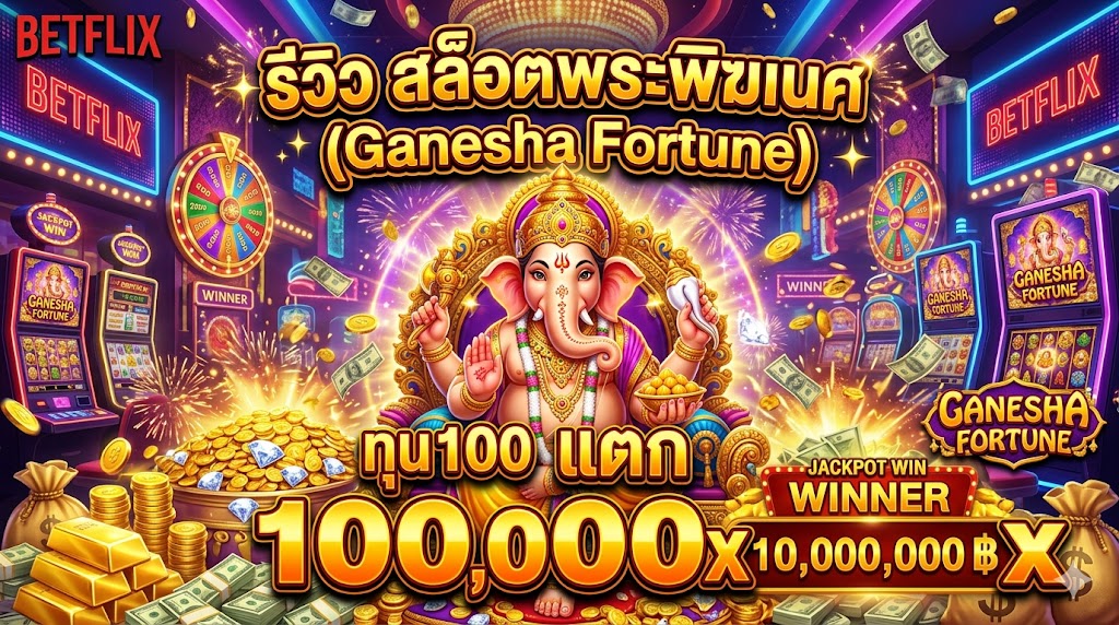 รีวิว สล็อตพระพิฆเนศ (Ganesha Fortune) ทุน 100 แตก 100,000x