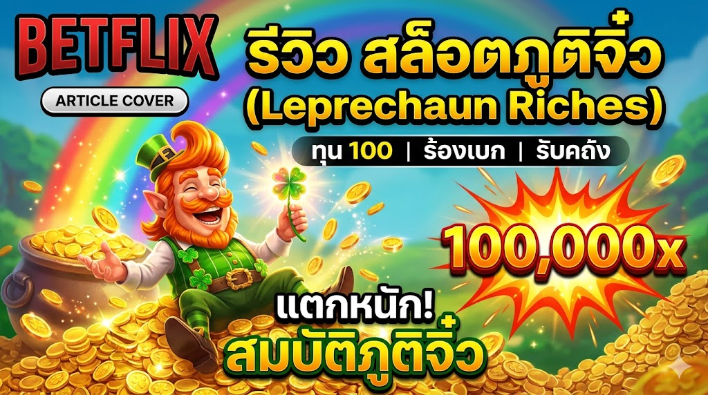 รีวิว สล็อตภูติจิ๋ว (Leprechaun Riches) ทุน 100 แตก 100,000x